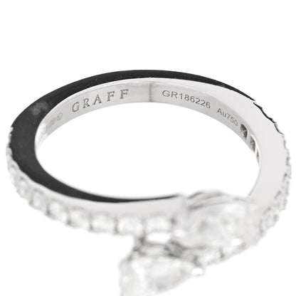 Graff 18K White Gold Diamond Duet Wraparound Ring 49 4.75 5 of 6