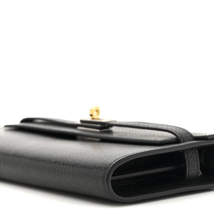 Hermes Chevre Chamkila Kelly Wallet To Go Black 17 of 22