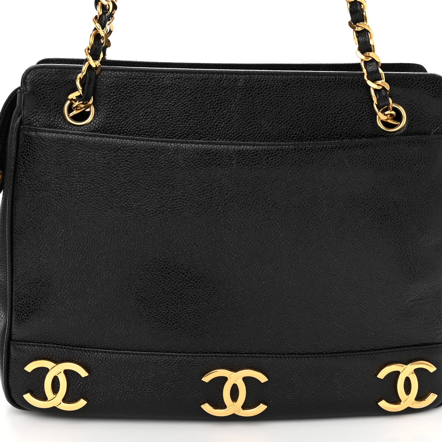 Caviar CC Shoulder Bag Black