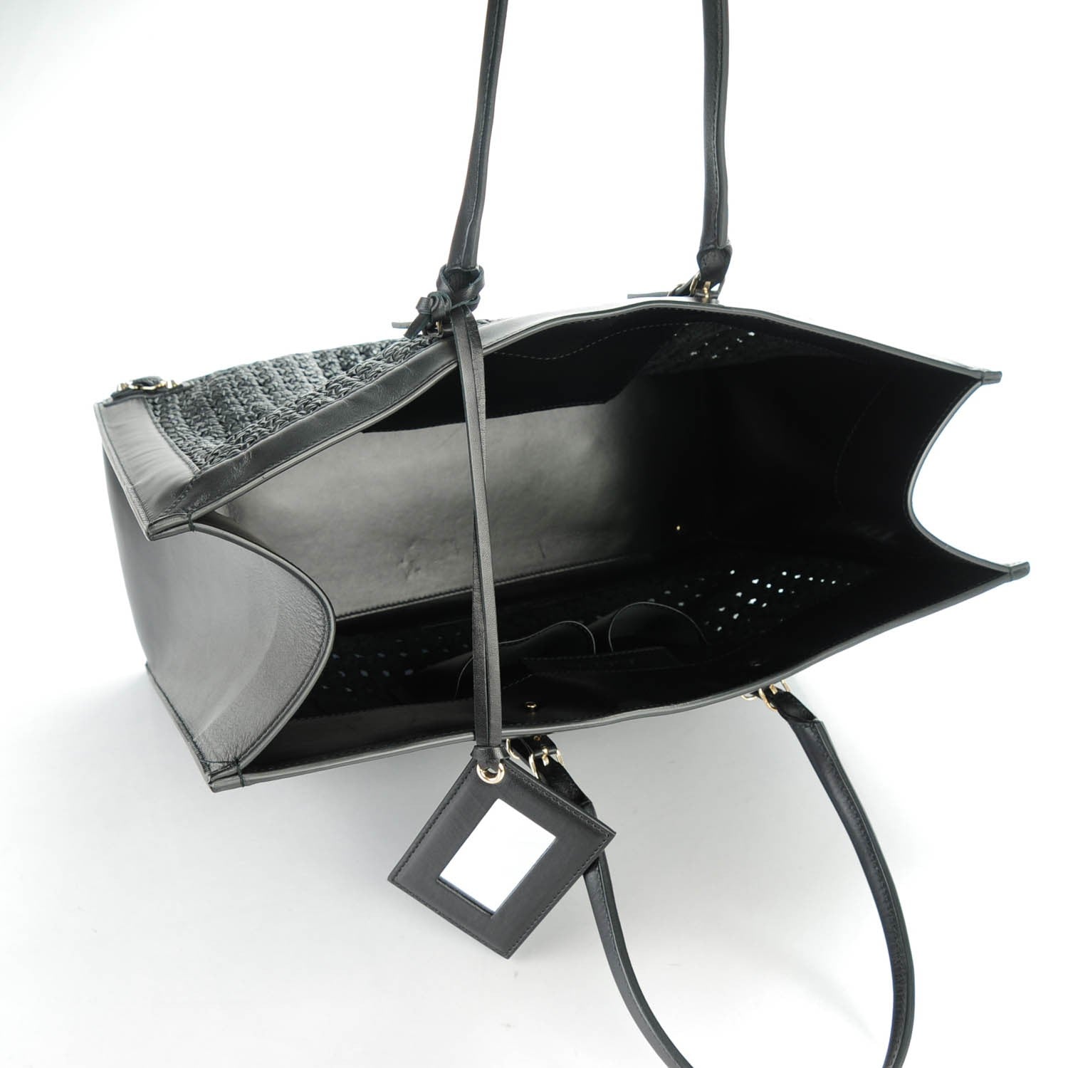 Balenciaga Veau Papier Woven A4 Tote Black 5 of 7