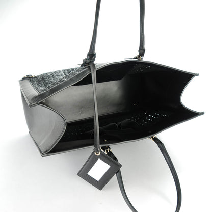 Balenciaga Veau Papier Woven A4 Tote Black 5 of 7