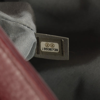Chanel Deerskin Cerf Executive Shopper Tote Burgundy 7 of 7