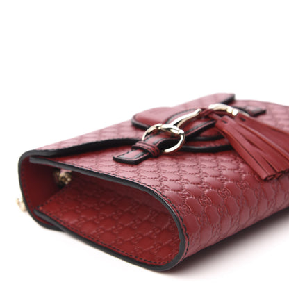 Gucci Soft Microguccissima Mini Emily Chain Shoulder Bag Rosso 6 of 11