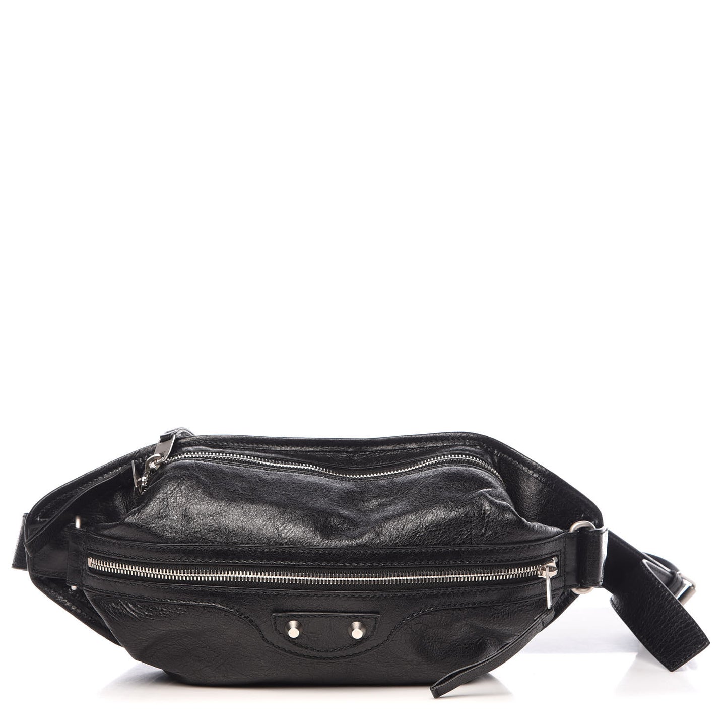 Lambskin Classic Hardware Neo Lift Hip Bag Black