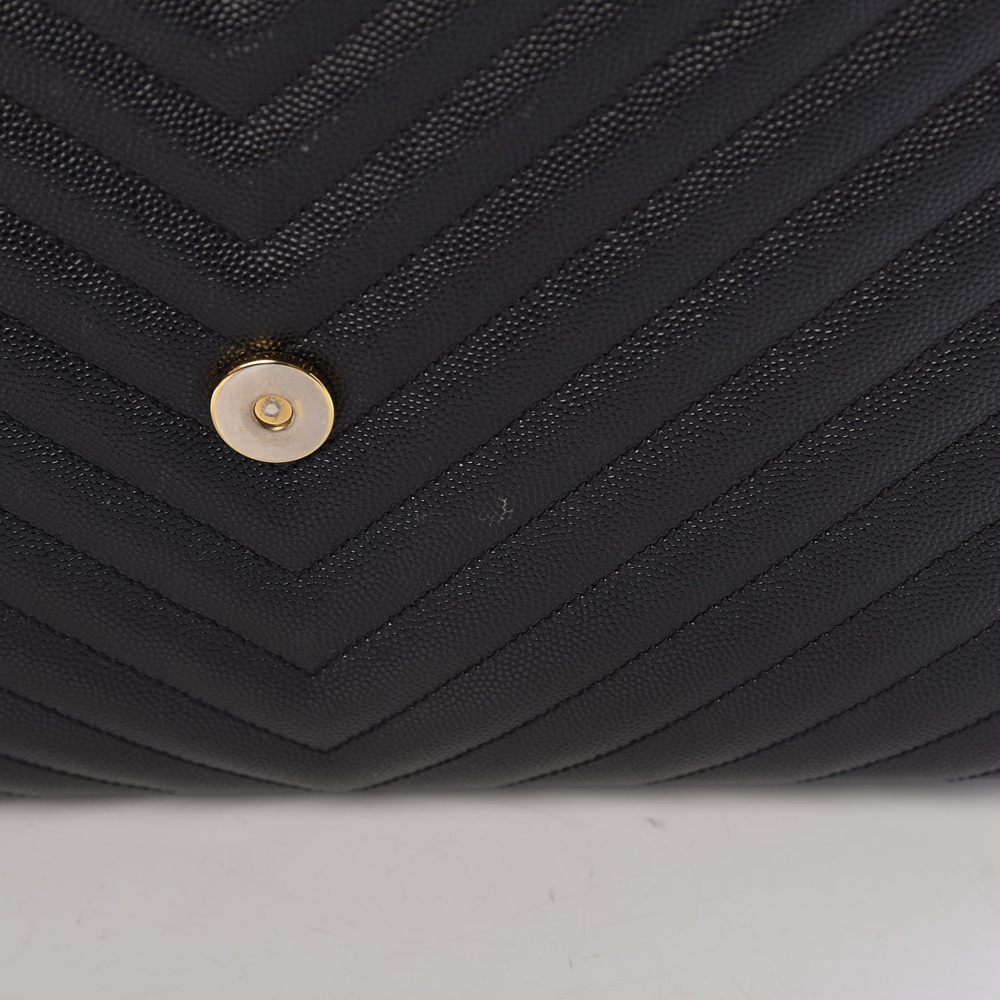 Grain De Poudre Matelasse Chevron Large Monogram Satchel Black