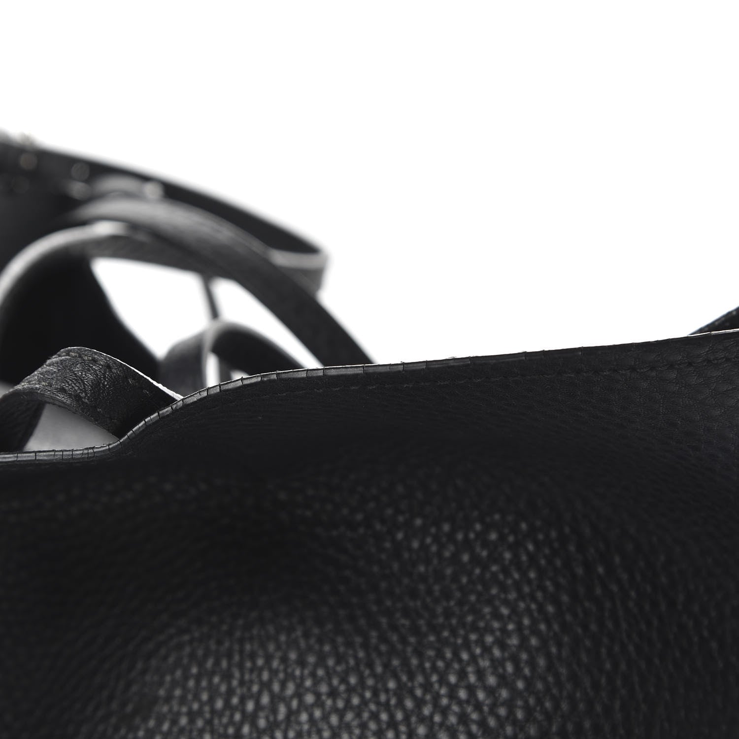 Prada Vitello Daino Etiquette Shopping Bag Black 12 of 12