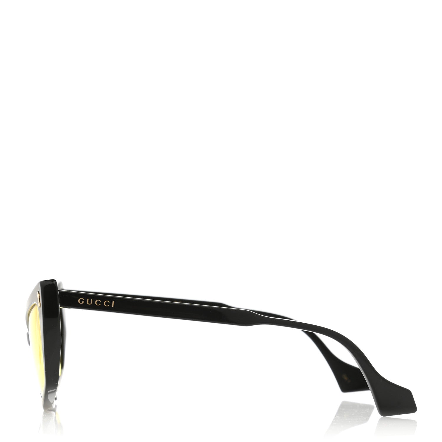 Gucci Acetate Cat Eye Sunglasses GG0626S Black Yellow 3 of 9