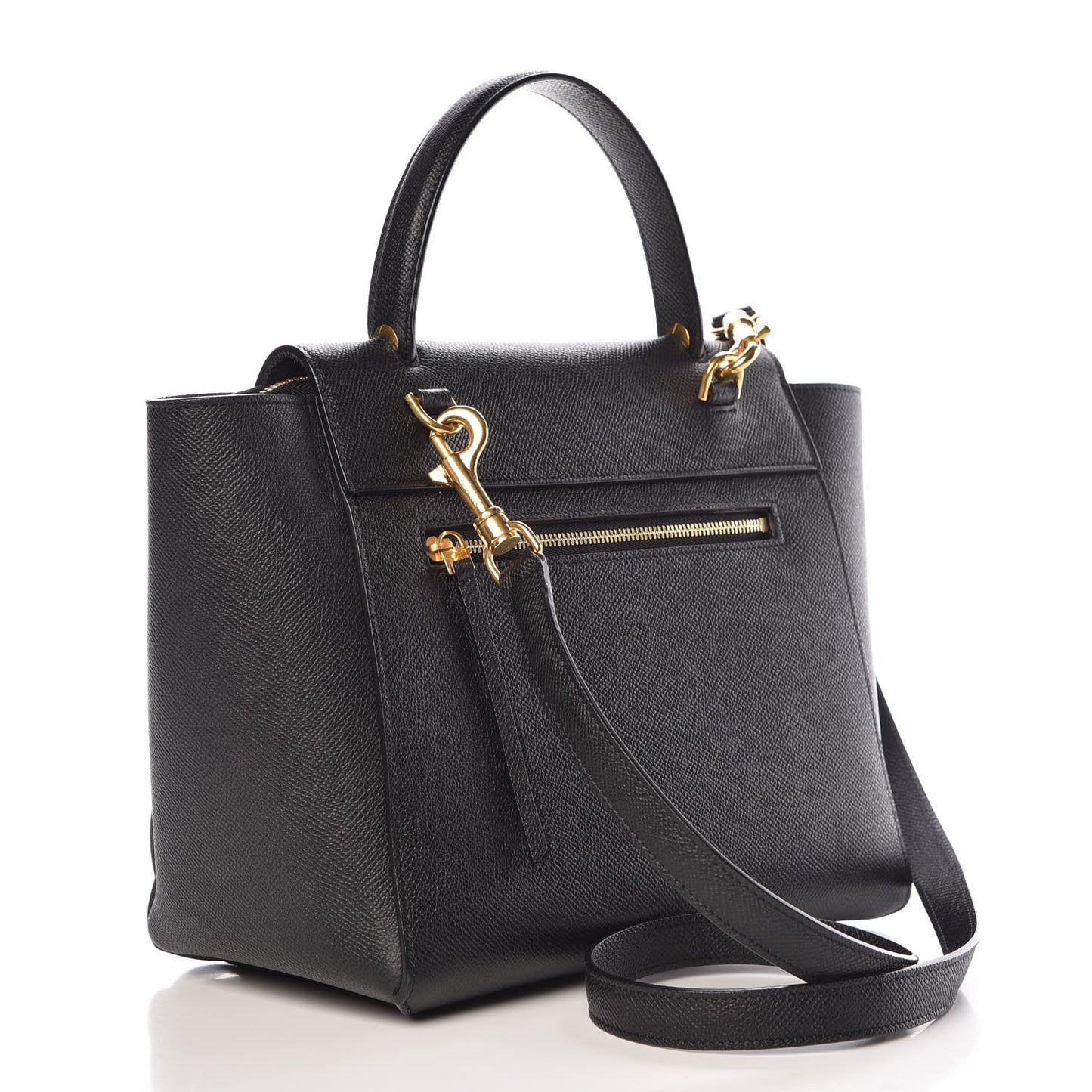 Grained Calfskin Micro Belt Bag Black