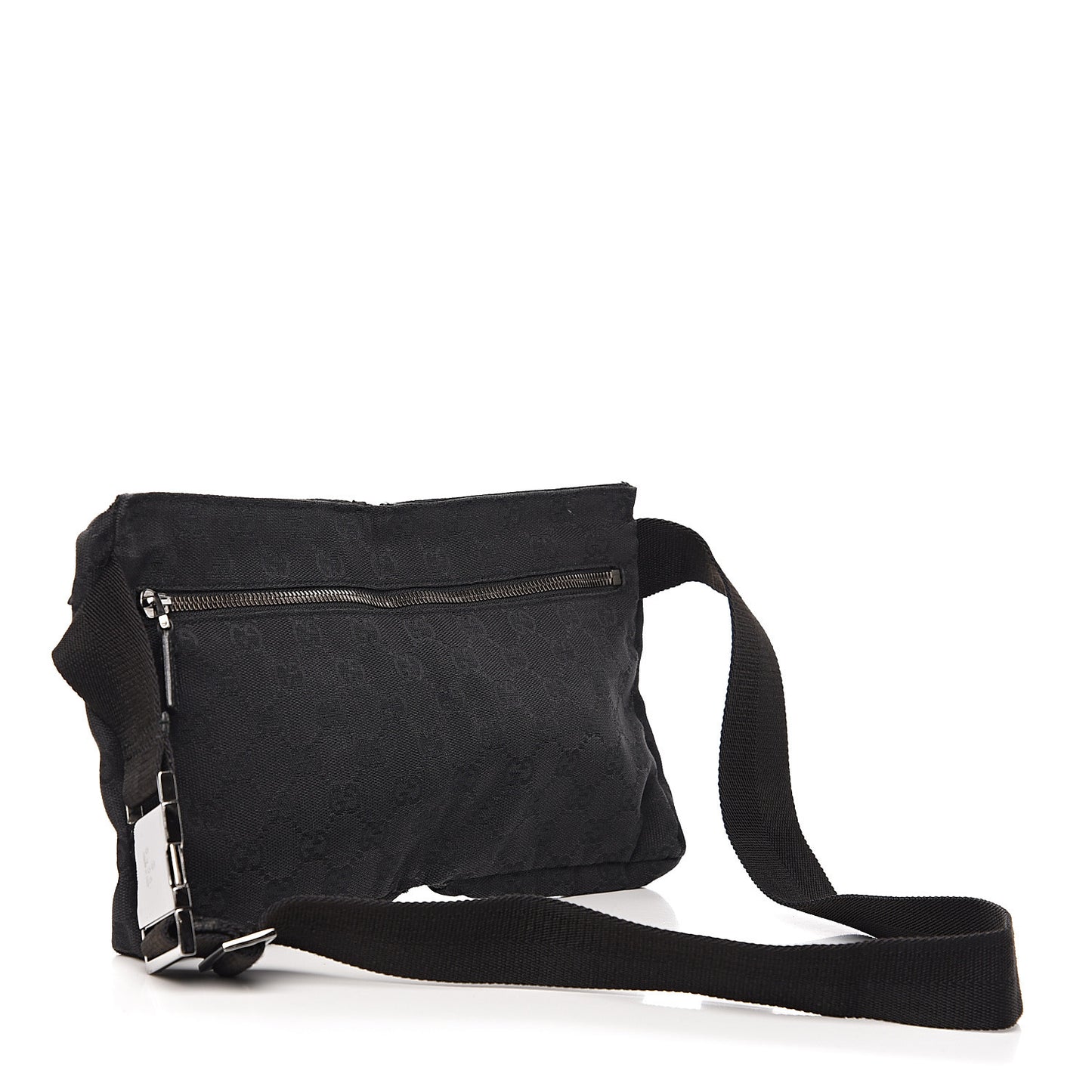 GG Monogram Double Pocket Belt Bag Black