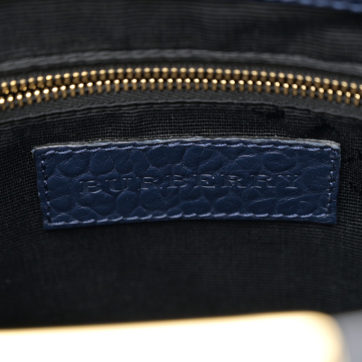 Burberry Signature Grain Small Clifton Bag Navy Blue 6 of 10