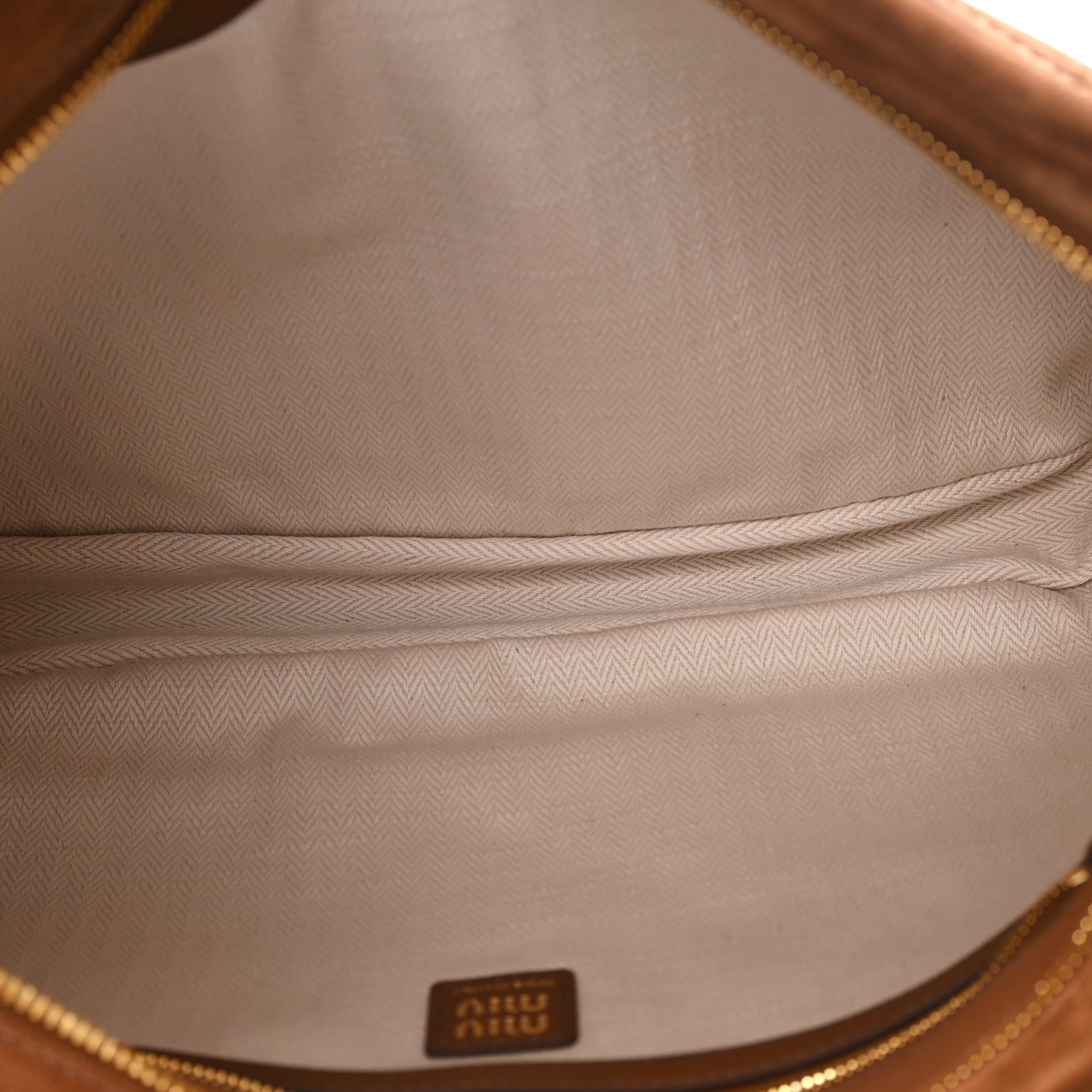 Miu Miu Camoscio Large Aventure Shoulder Bag Rovere 5 of 9