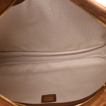 Miu Miu Camoscio Large Aventure Shoulder Bag Rovere 5 of 9