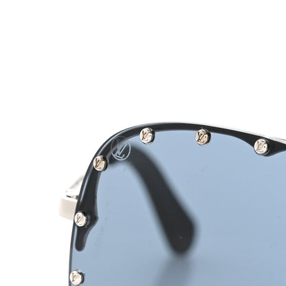 Louis Vuitton Metal The Party Shield Sunglasses Z1056E Black 9 of 10
