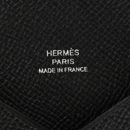 Hermes Epsom Calvi Card Case Black 6 of 8