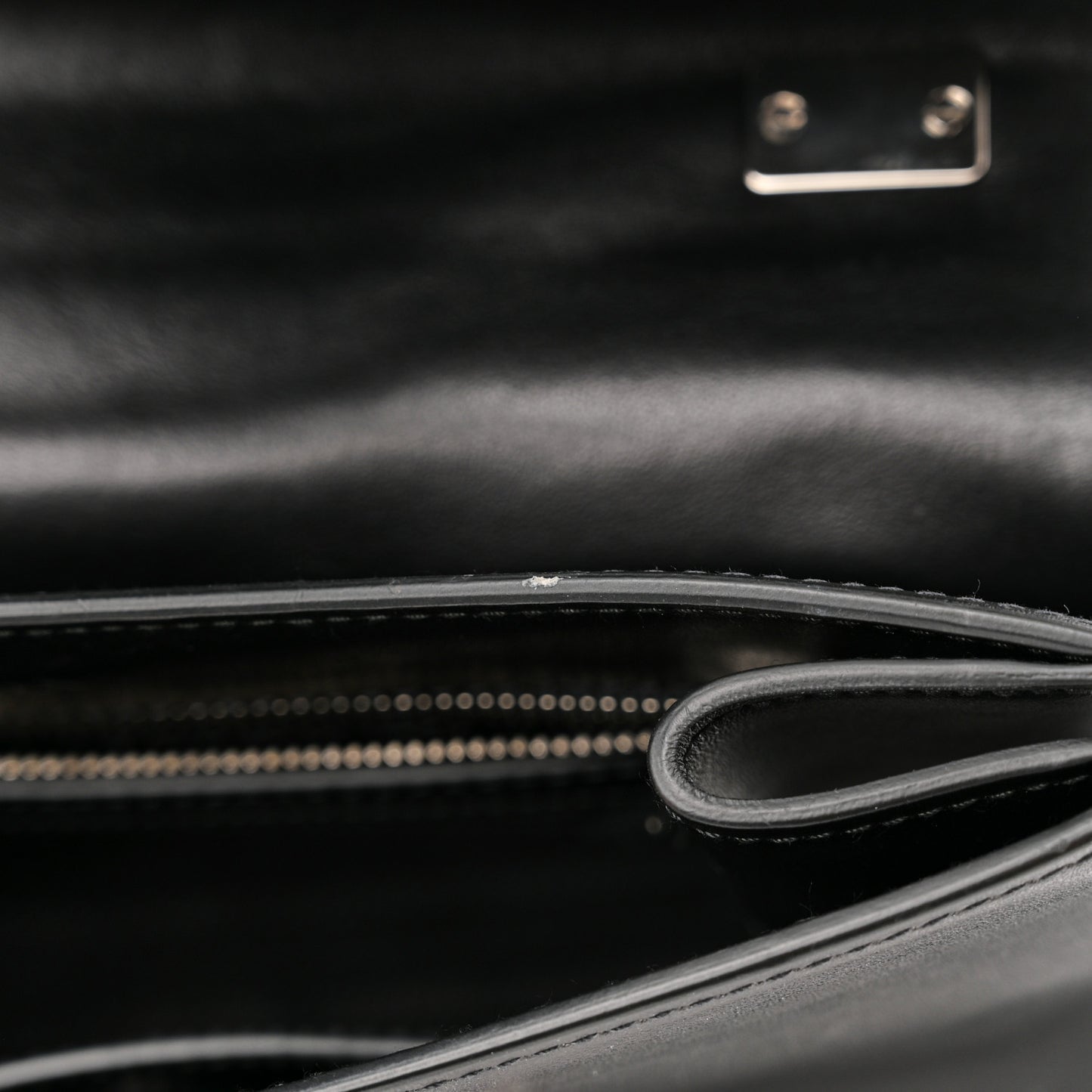 City Calf Ribbon Shoulder Bag Black
