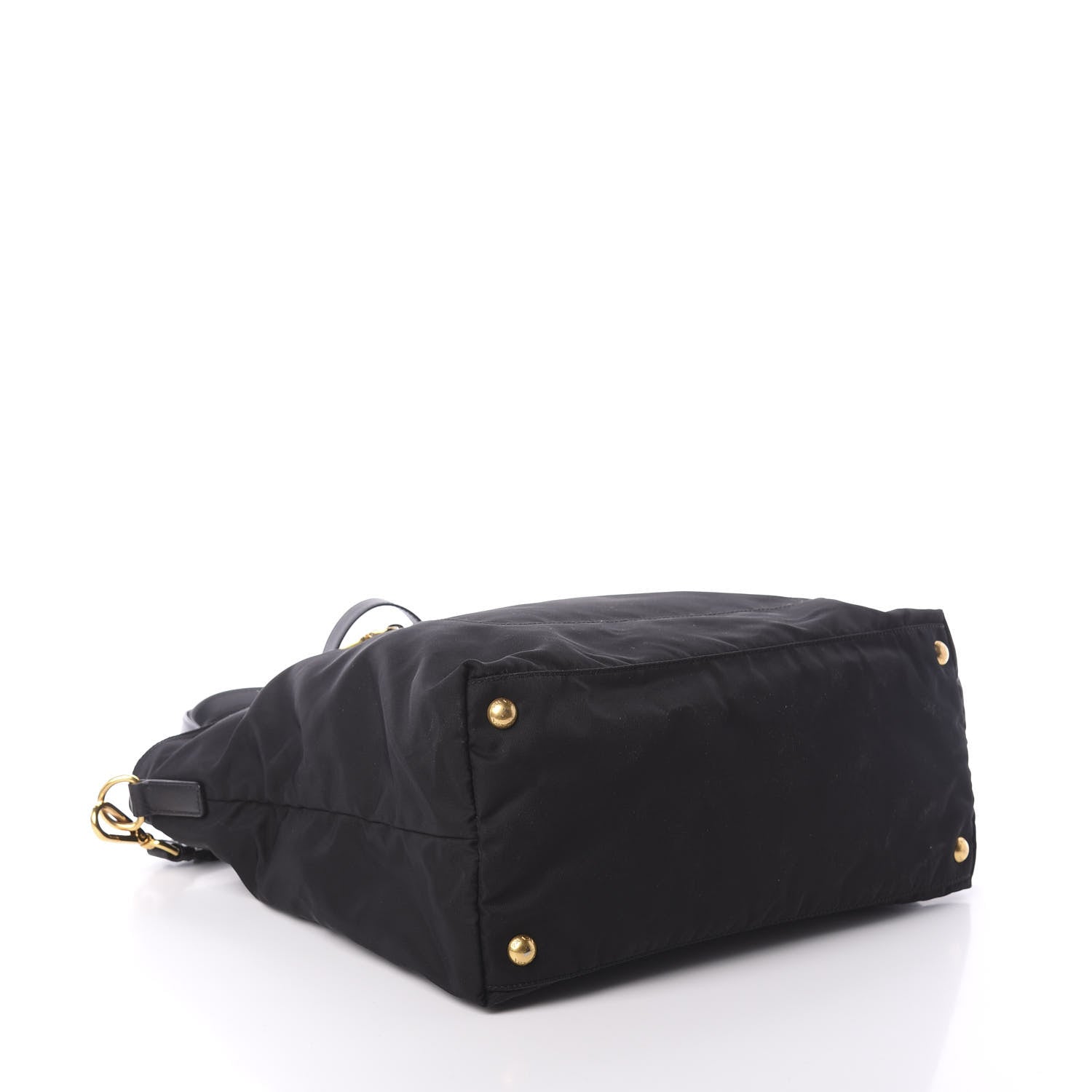 Prada Tessuto Nylon Saffiano Shopping Tote Black 5 of 10