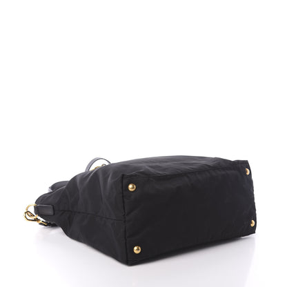 Prada Tessuto Nylon Saffiano Shopping Tote Black 5 of 10