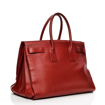 Saint Laurent Calfskin Large Sac de Jour Carryall Red 3 of 11