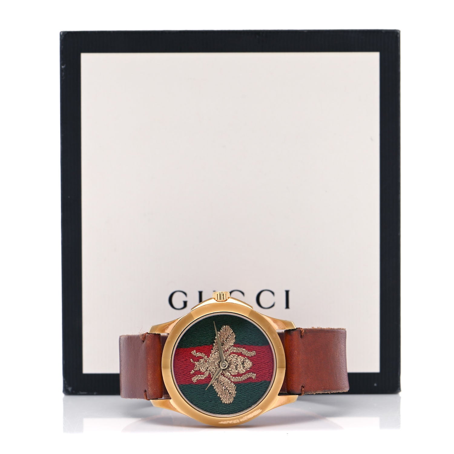 Gucci Stainless Steel Calfskin 38mm Le Marché Des Merveilles Bee Quartz Watch 5 of 5
