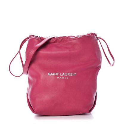 Saint Laurent Lambskin Teddy Drawstring Bag Freesia 3 of 18
