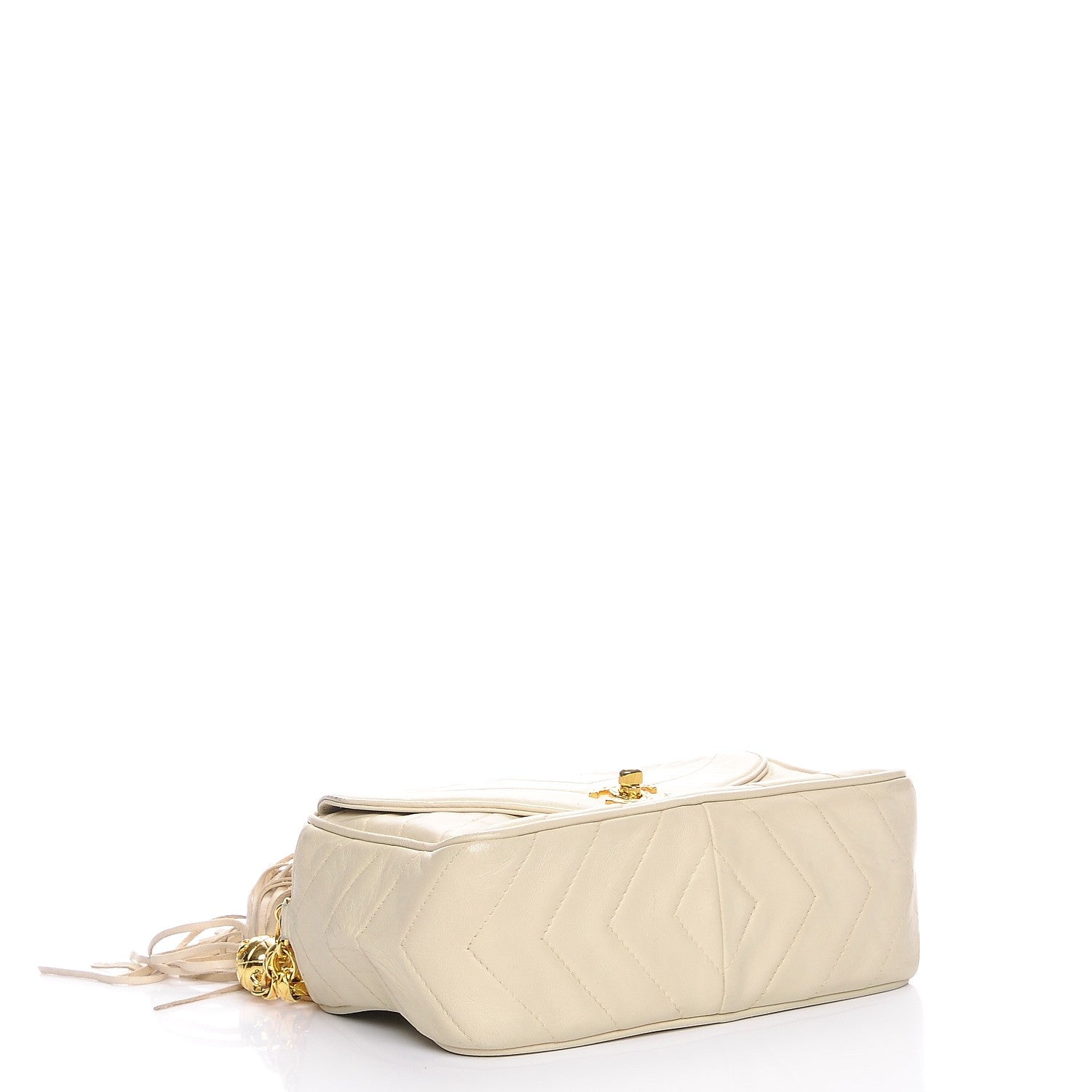 Chanel Lambskin Chevron Tassel Camera Case Beige Clair 4 of 10