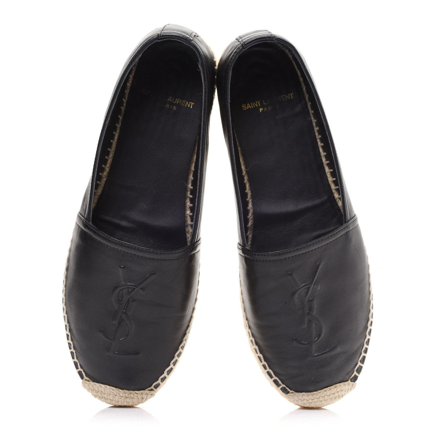 Lambskin Monogram Espadrilles 36.5 Black