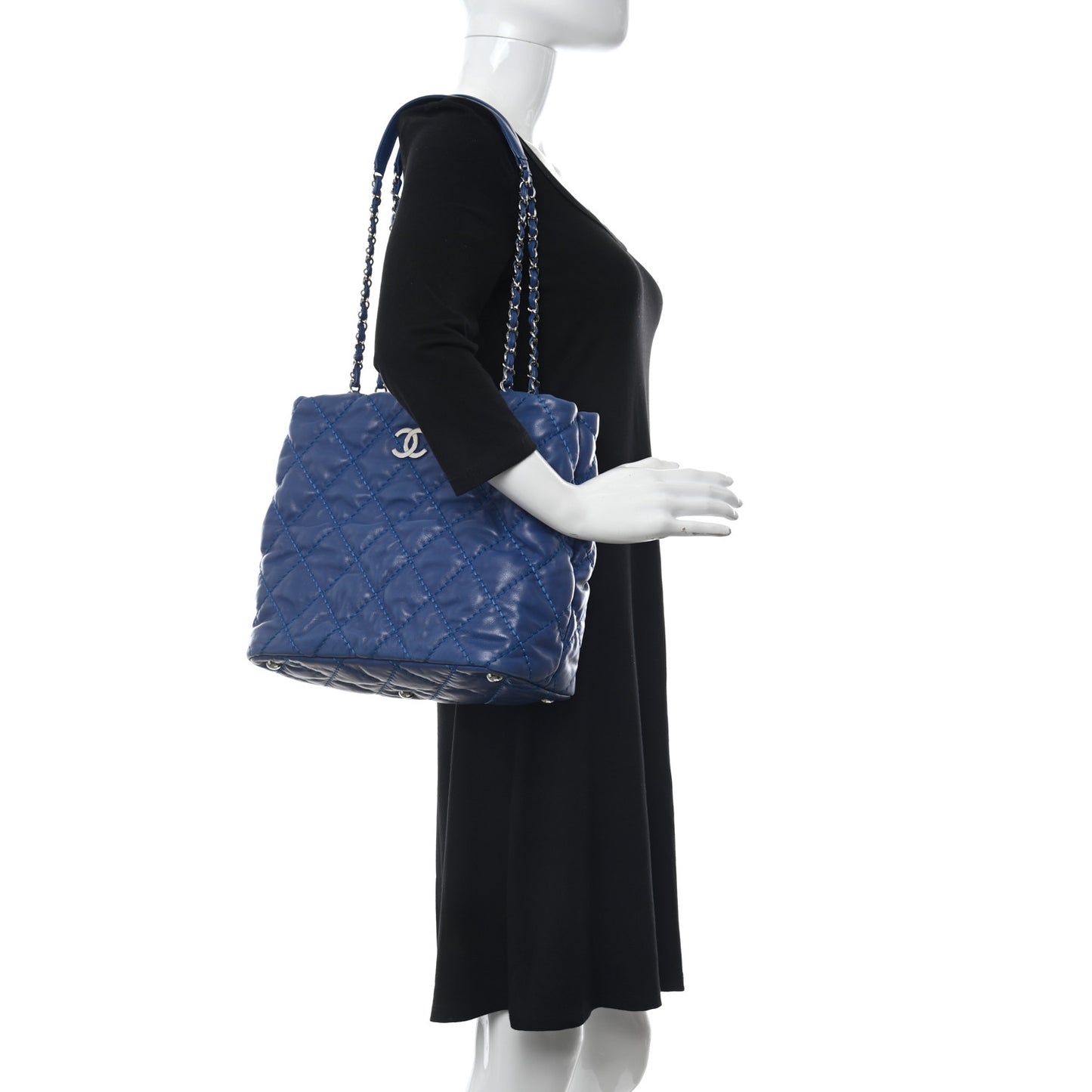 Calfskin Love Me Tender Small Tote Blue
