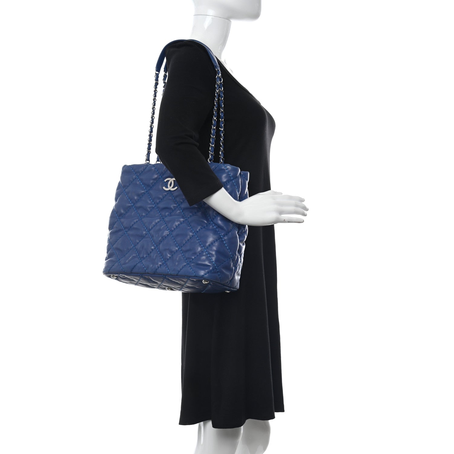 Chanel Calfskin Love Me Tender Small Tote Blue 2 of 14