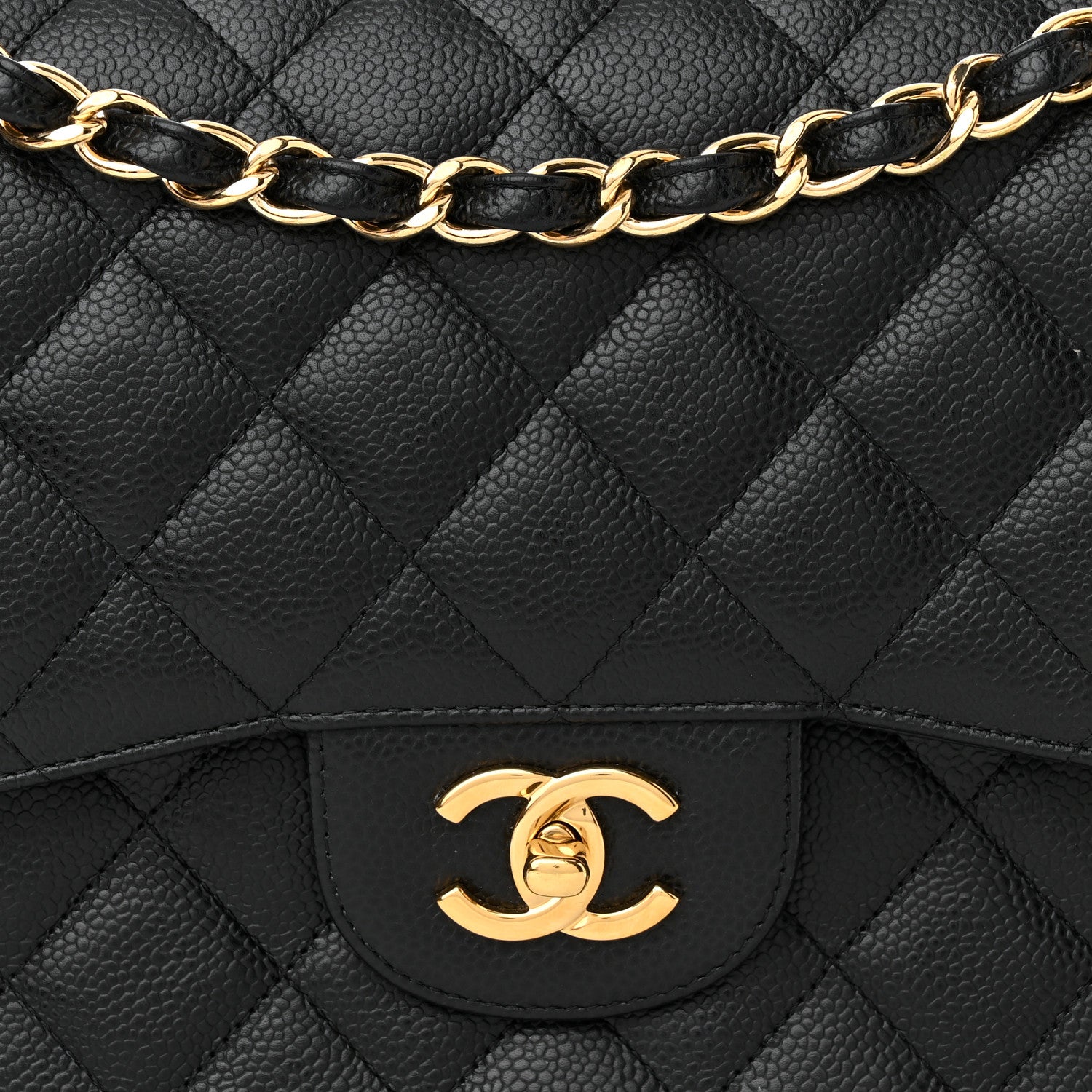 Chanel Caviar Quilted Jumbo Double Flap Black 7 of 11