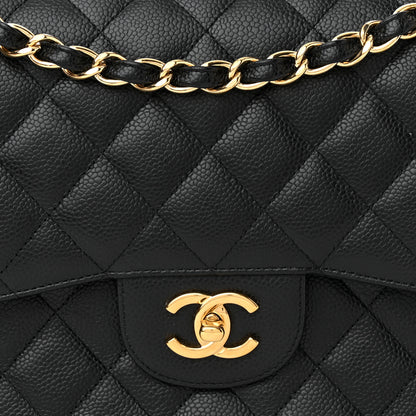 Chanel Caviar Quilted Jumbo Double Flap Black 7 of 11