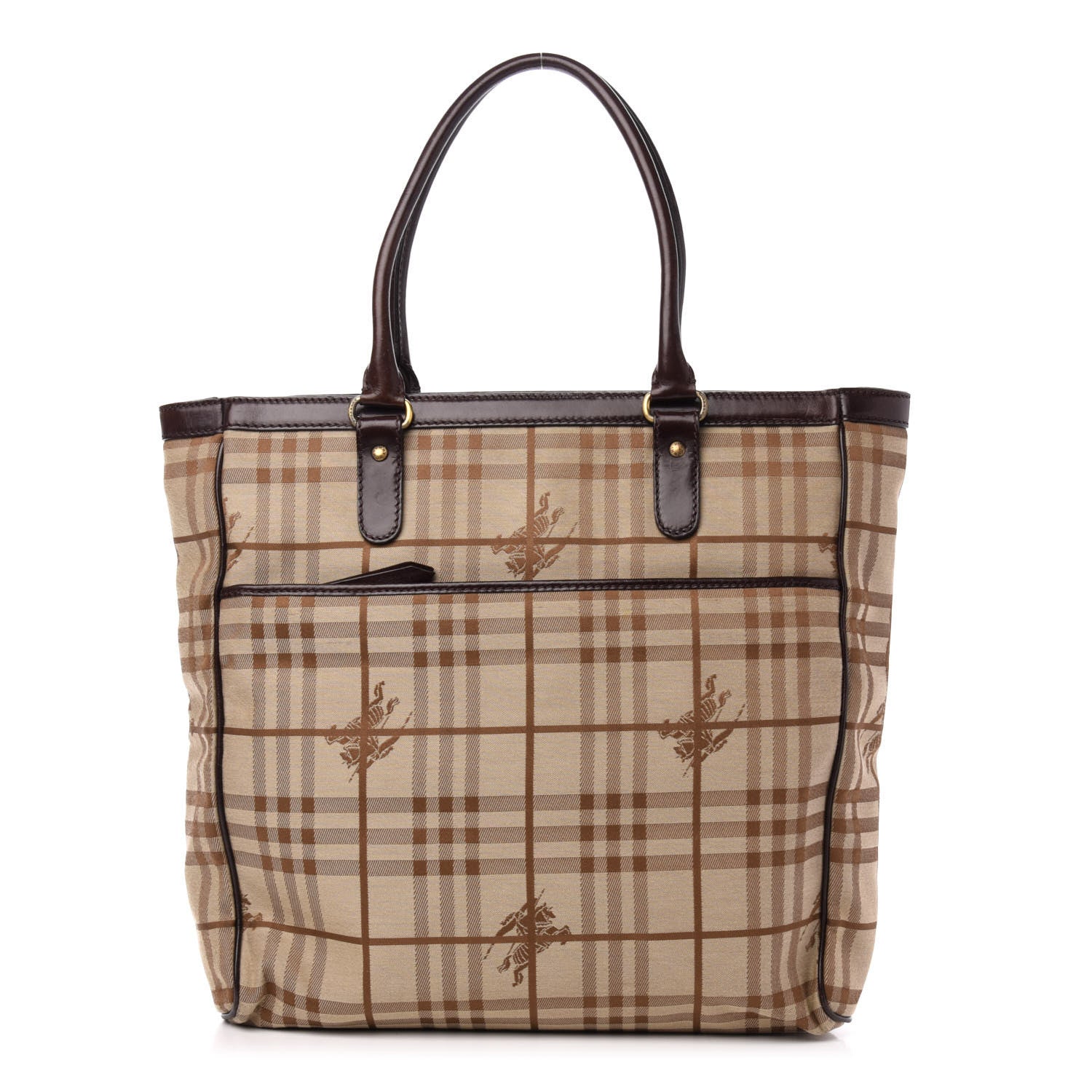 Burberry Haymarket Check Tote Brown 1 of 12