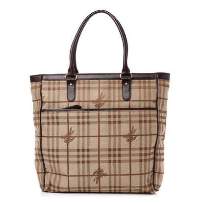 Burberry Haymarket Check Tote Brown 1 of 12