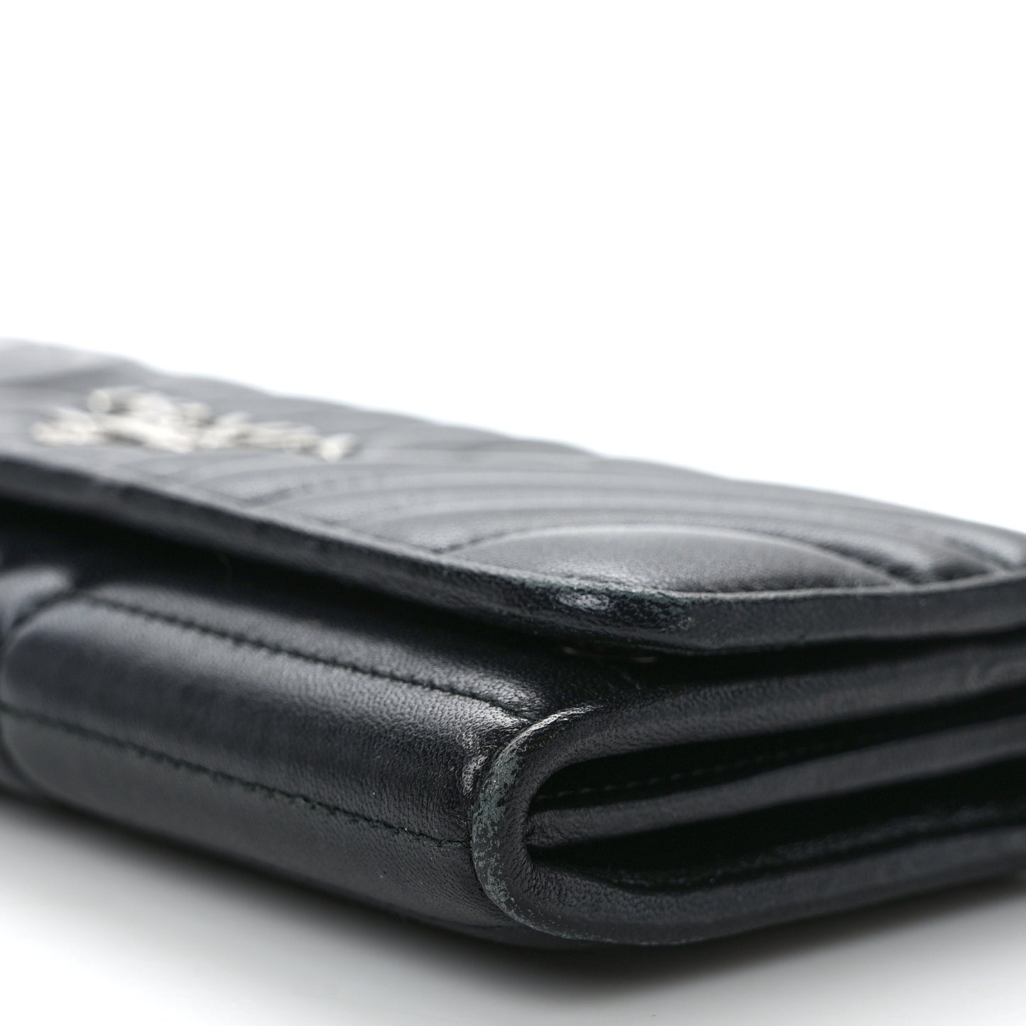 Soft Calfskin Diagramme Continental Wallet Black