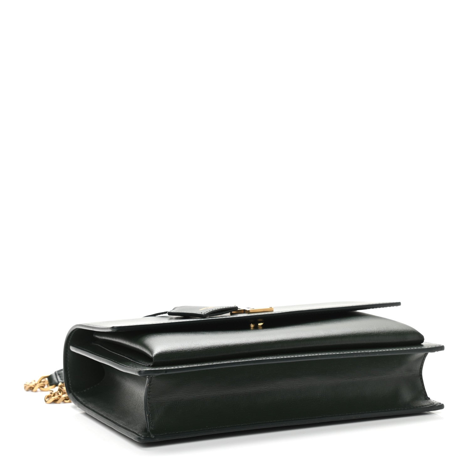 Saint Laurent Calfskin Medium Monogram Sunset Dark Green 3 of 10