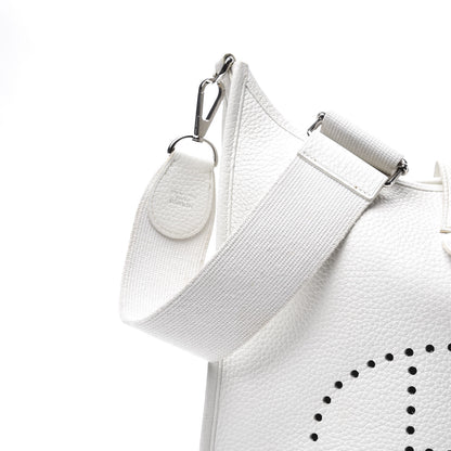 Hermes Taurillon Clemence Evelyne III PM White 20 of 20