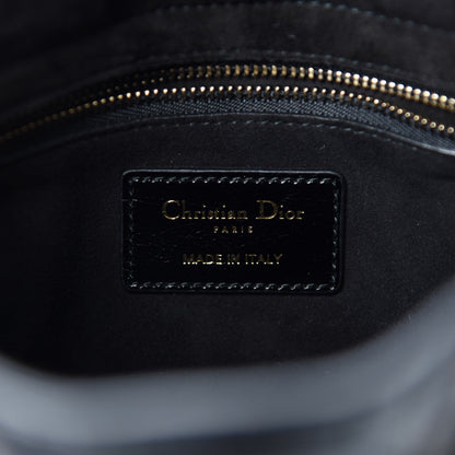 Christian Dior Crinkled Patent Cannage Small Lucky Badges My Lady Dior Black 8 of 10