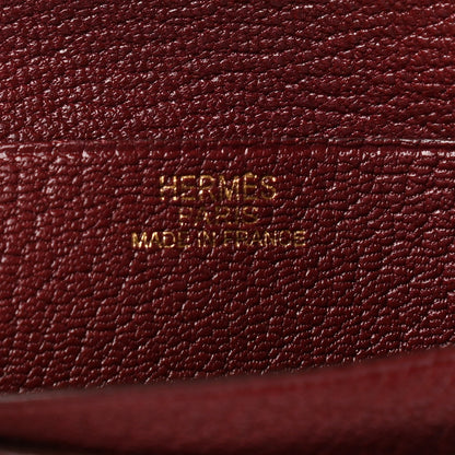 Hermes Chevre Mysore Bearn Compact Wallet Rouge H 6 of 9