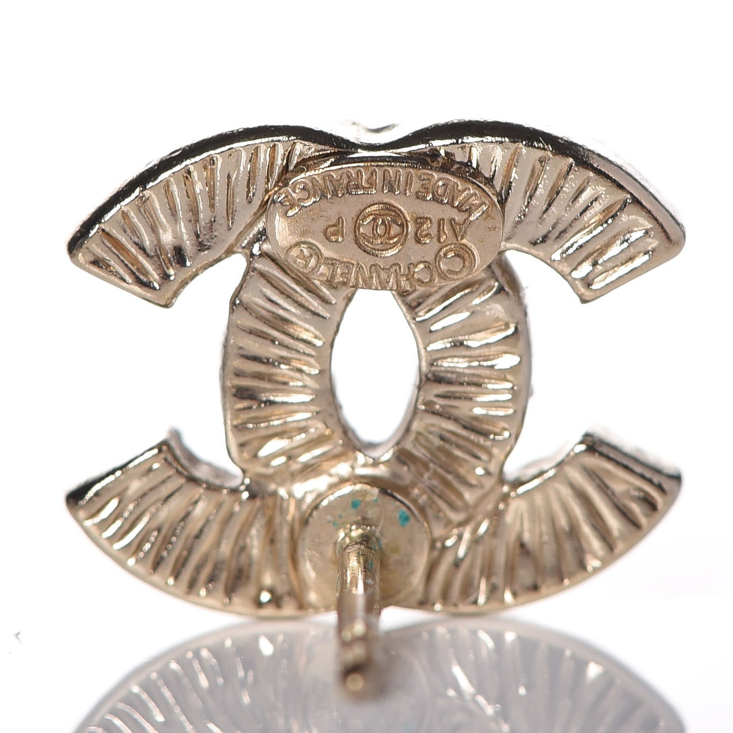 Crystal CC Earrings Light Gold