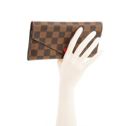 Louis Vuitton Damier Ebene Josephine Wallet Red 2 of 7