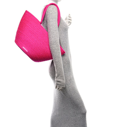 Balenciaga BOTTEGA VENETA Raffia Large Ibiza Basket Bag  Lipstick Pink 2 of 14