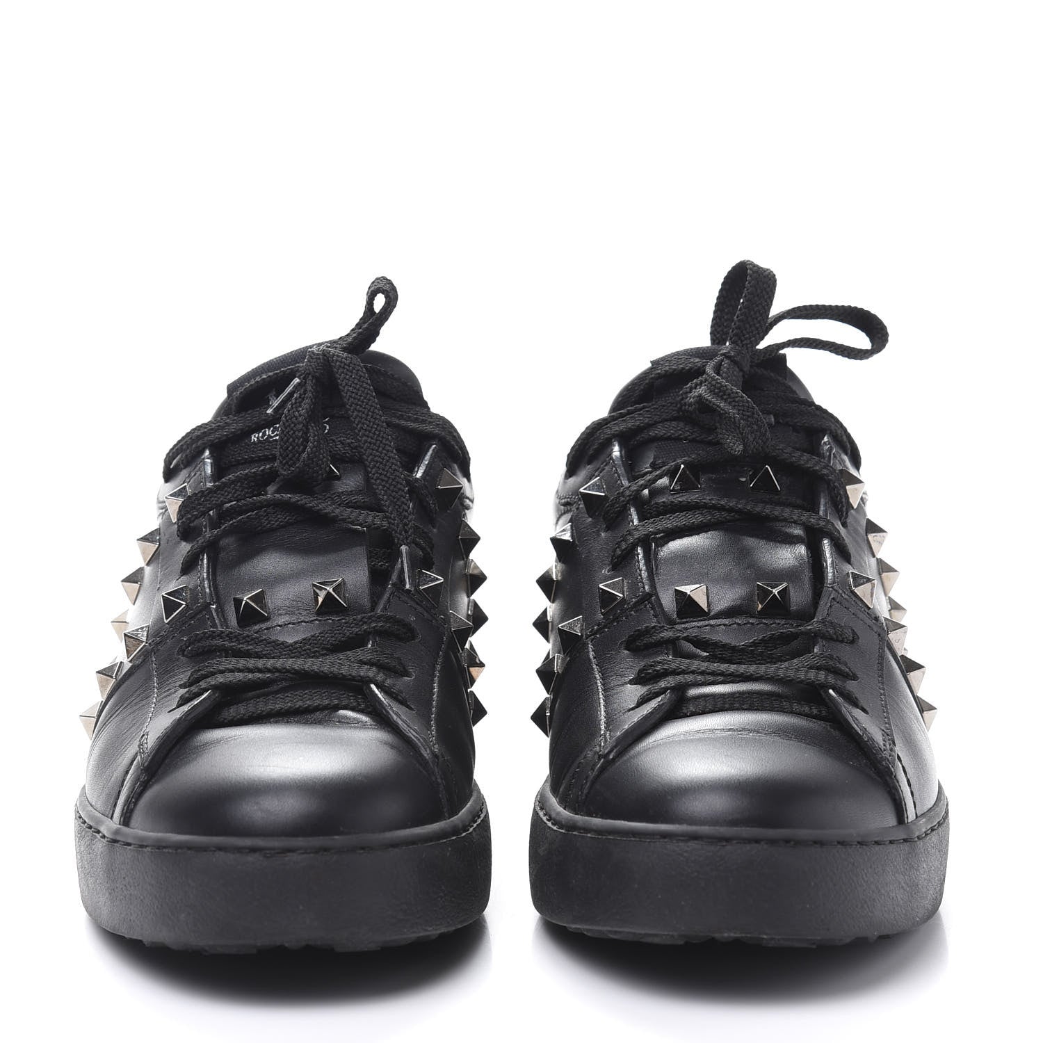 Valentino Garavani Calfskin Womens Rockstud Untitled Open Sneakers 40 Black 2 of 9