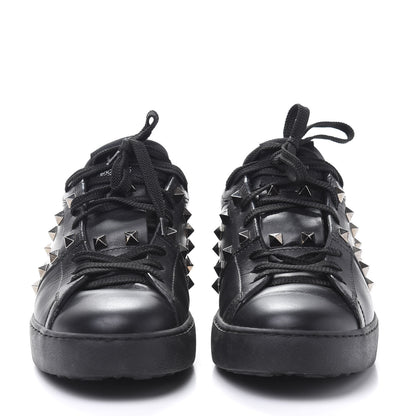 Valentino Garavani Calfskin Womens Rockstud Untitled Open Sneakers 40 Black 2 of 9