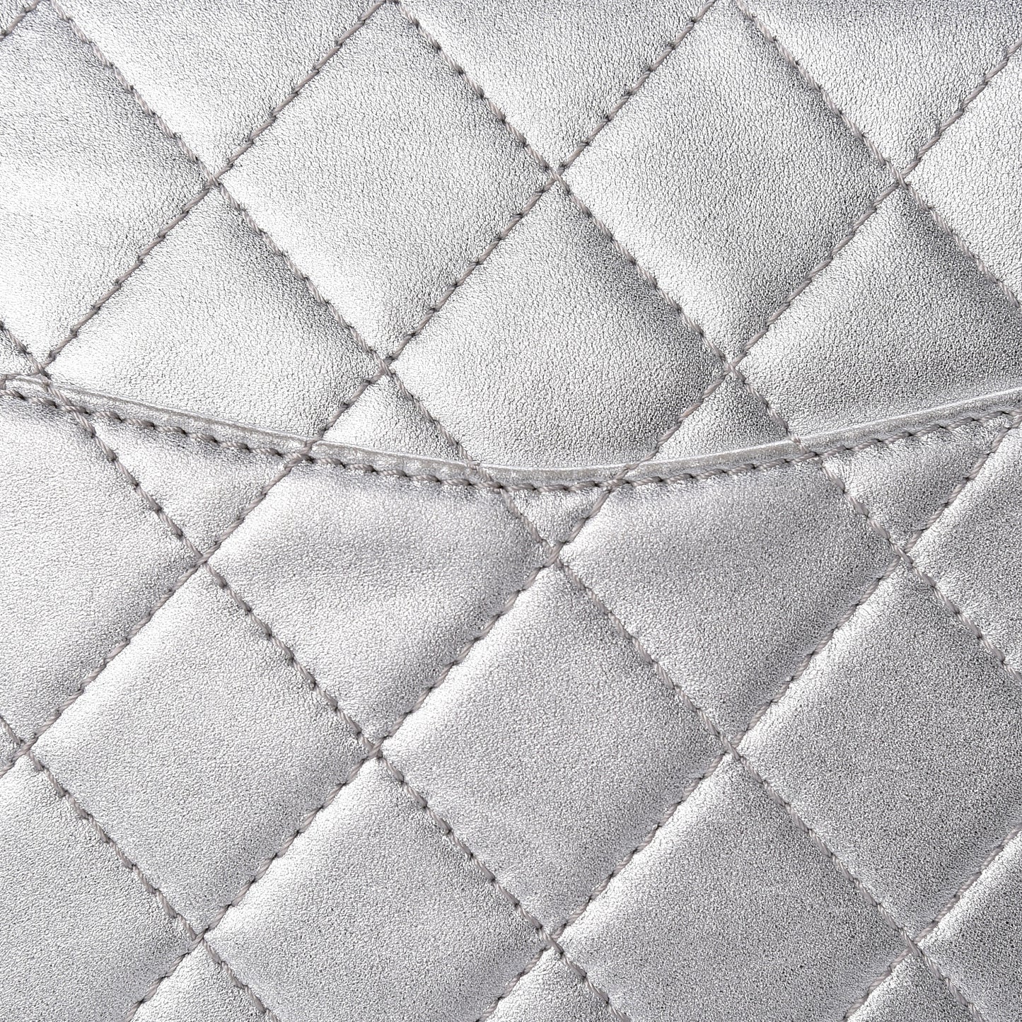 Metallic Lambskin Quilted 2.55 Reissue 227 Flap Silver