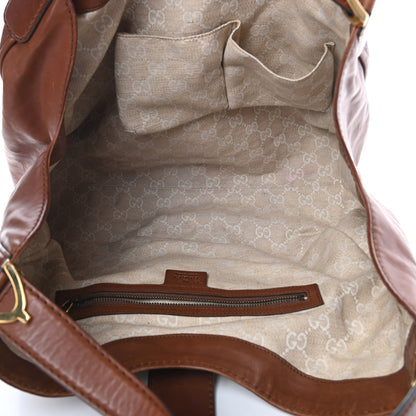 Gucci Washed Calfskin Medium Soft Stirrup Shoulder Bag Brown 5 of 14
