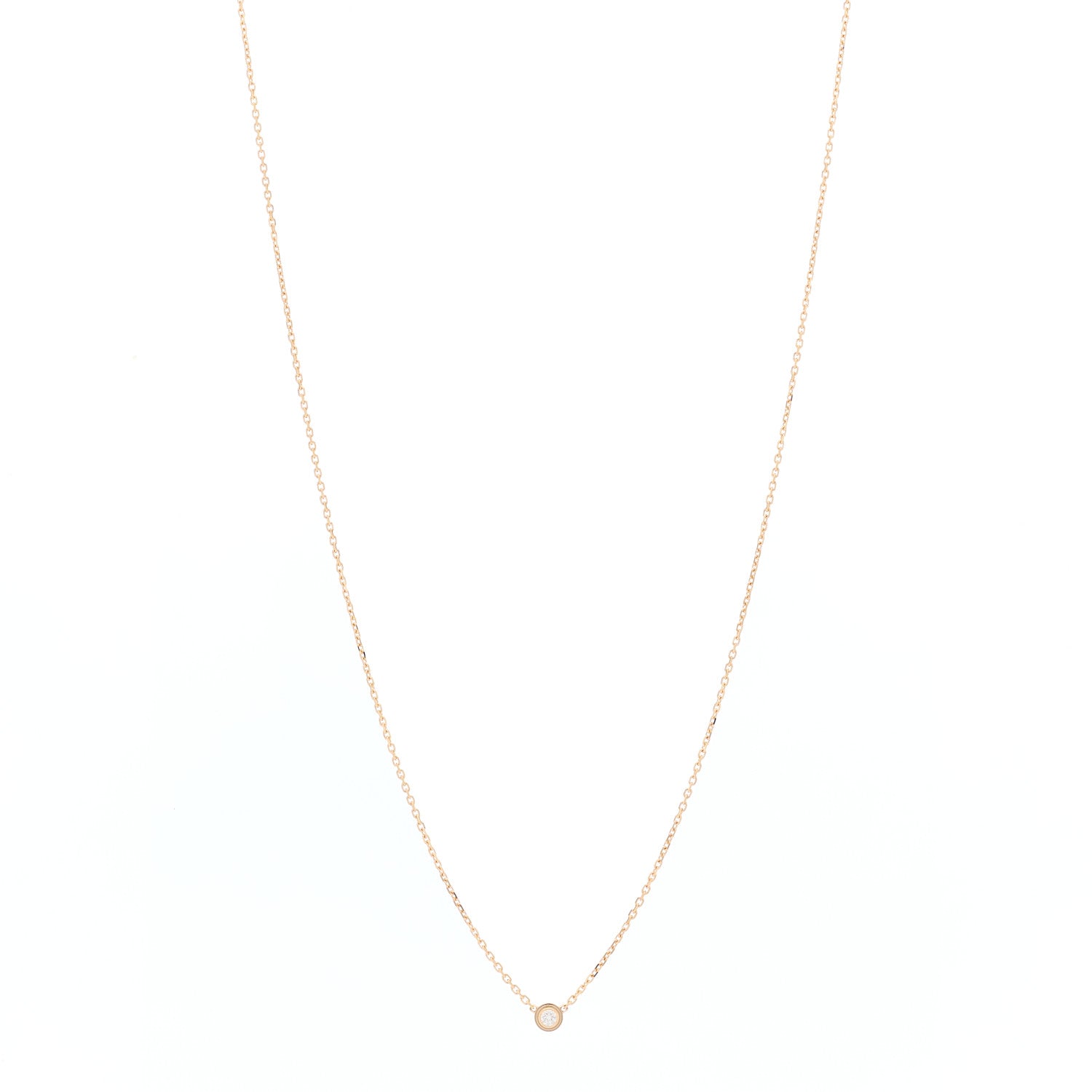 Cartier 18K Pink Gold Diamond XS D'Amour Pendant Necklace 1 of 4