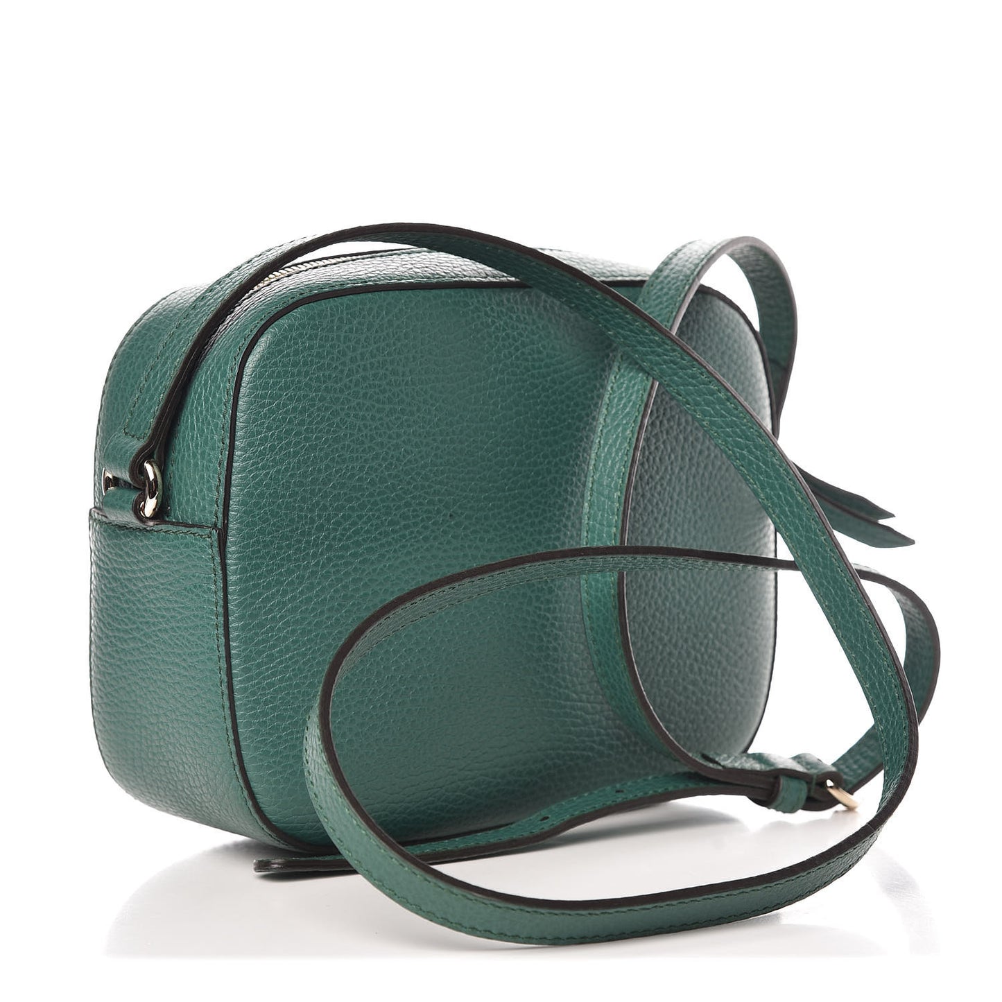 Pebbled Calfskin Small Soho Disco Bag Emerald Green