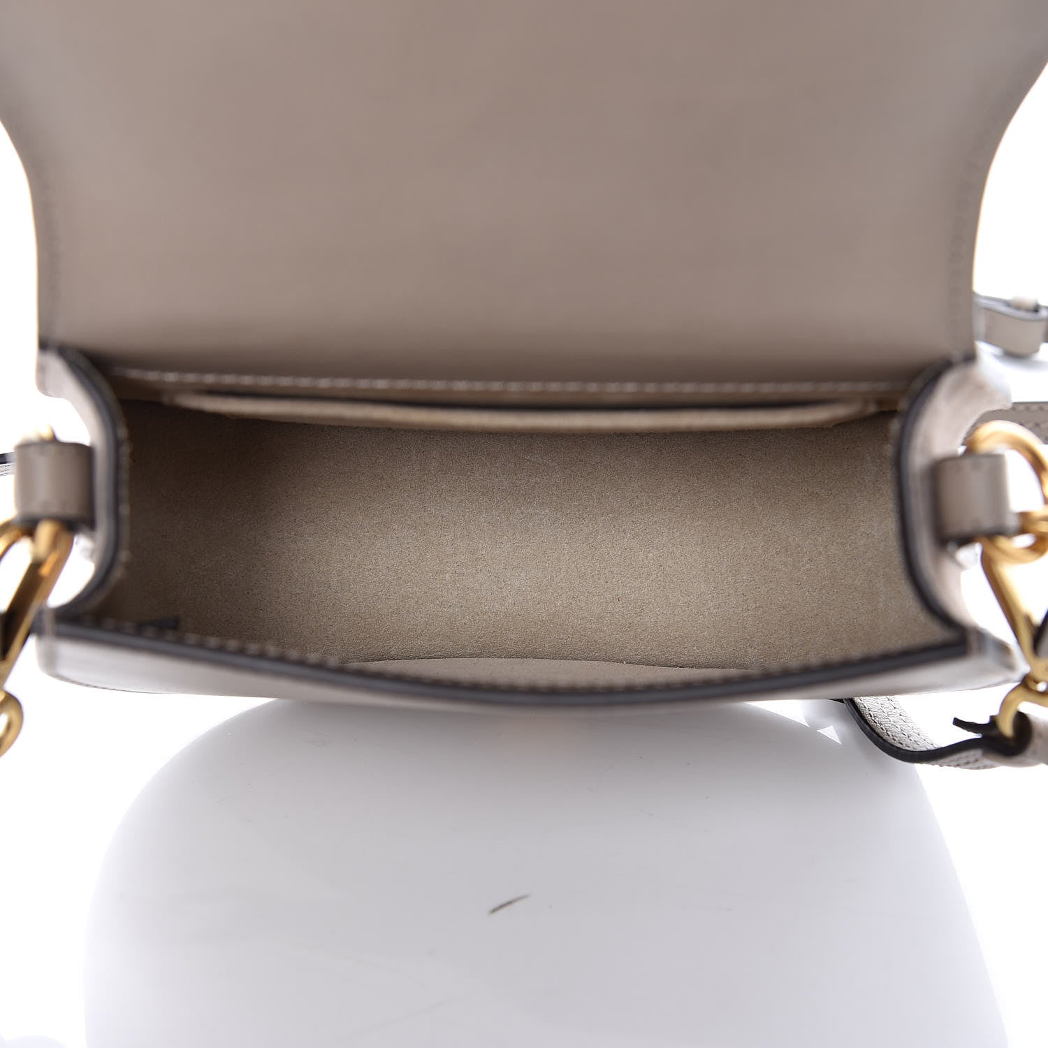 Chloe Calfskin Suede Small Nile Bracelet Bag Motty Grey 5 of 10