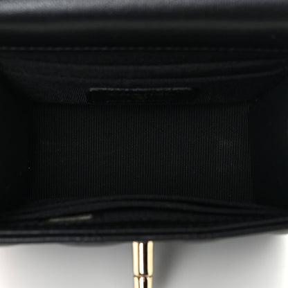 Chanel Lambskin Quilted Mini Trendy CC Chain Wallet Black 5 of 13