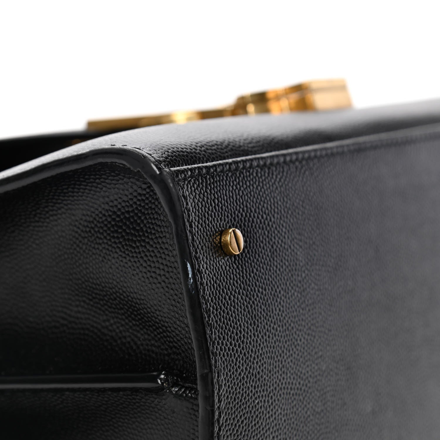 Saint Laurent Grain de Poudre Medium Classic Monogram Cassandra Top Handle Black 7 of 7