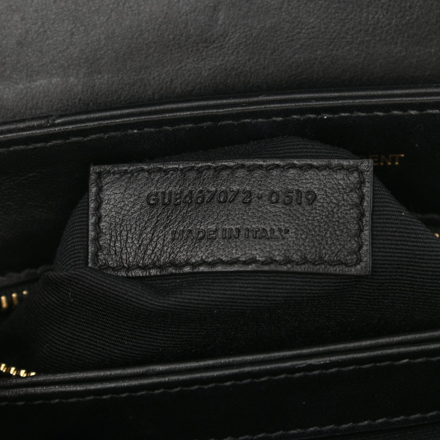 Calfskin Y Quilted Monogram Toy Loulou Crossbody Bag Black